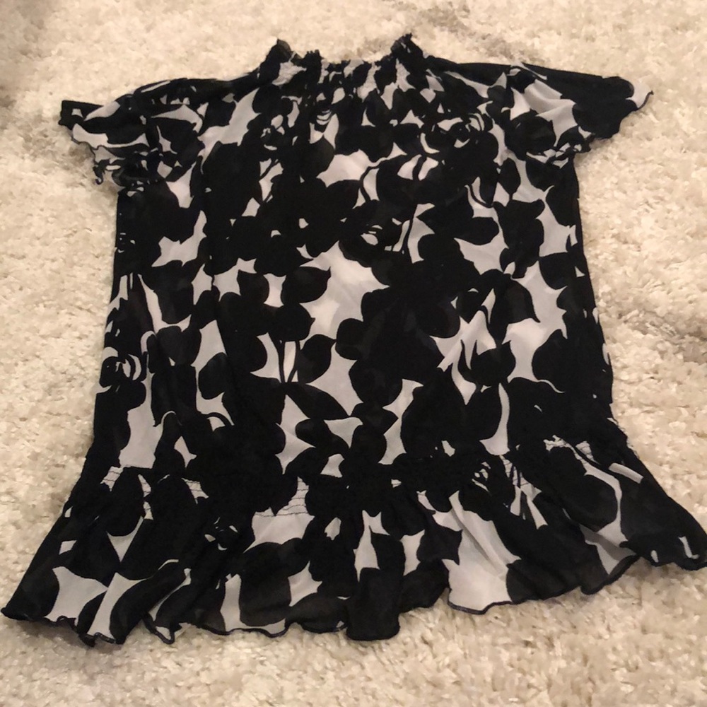 The Limited black and white top